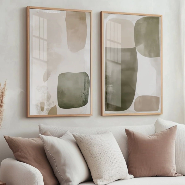 ABSTRATO DUETO VERDE — quadro decorativo