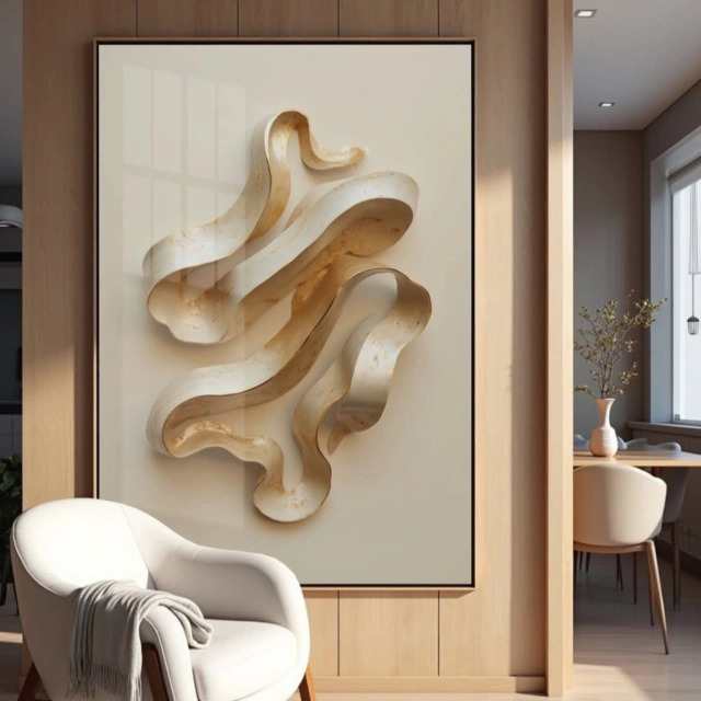 ABSTRATO FORMAS ESCULTURAIS — quadro decorativo