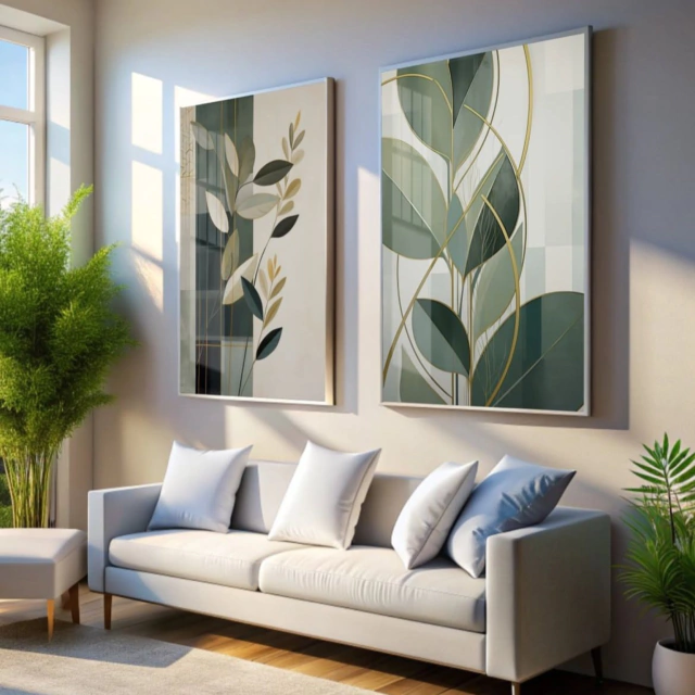 ABSTRATO HARMONIA VERDE — quadro decorativo