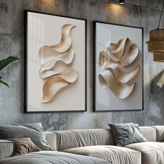 ABSTRATO LINHAS NATURAIS — quadro decorativo