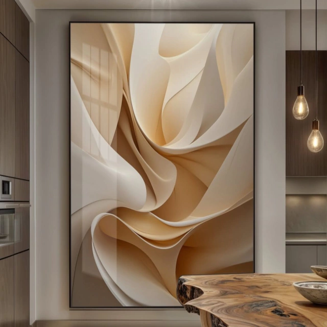ABSTRATO ONDAS LUXUOSAS — quadro decorativo