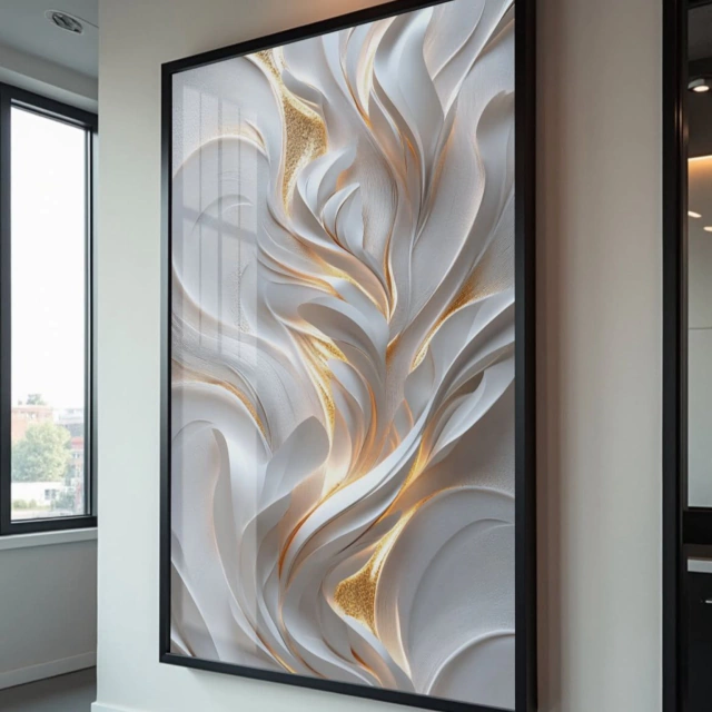 ABSTRATO PRISMA BRANCO — quadro decorativo