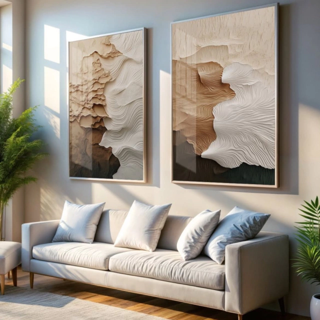 ABSTRATO TERRA E FORMA — quadro decorativo