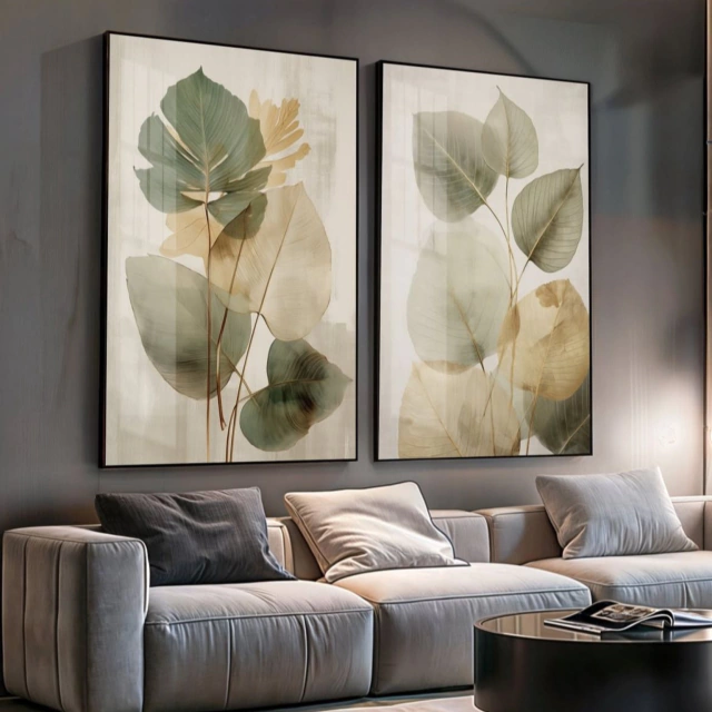 ABSTRATO TRAÇO BOTANICO — quadro decorativo