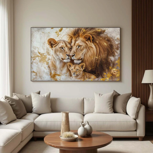 FAMILIA DA SAVANA — quadro decorativo