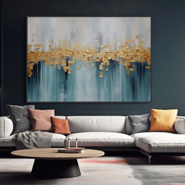 OURO EM MOVIMENTO — quadro decorativo