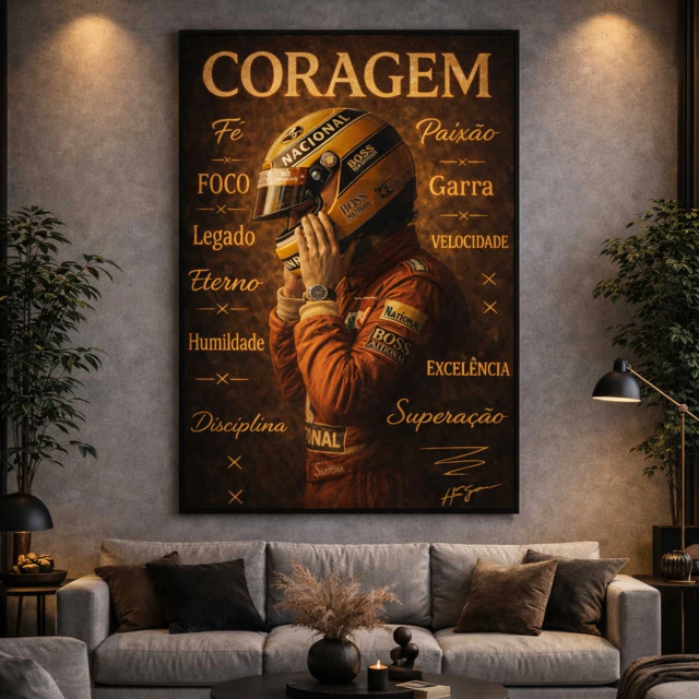 QUADRO CORAGEM PARA VENCER — quadro decorativo