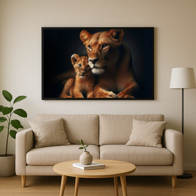 QUADRO GUARDIÃ DO FILHOTE — quadro decorativo