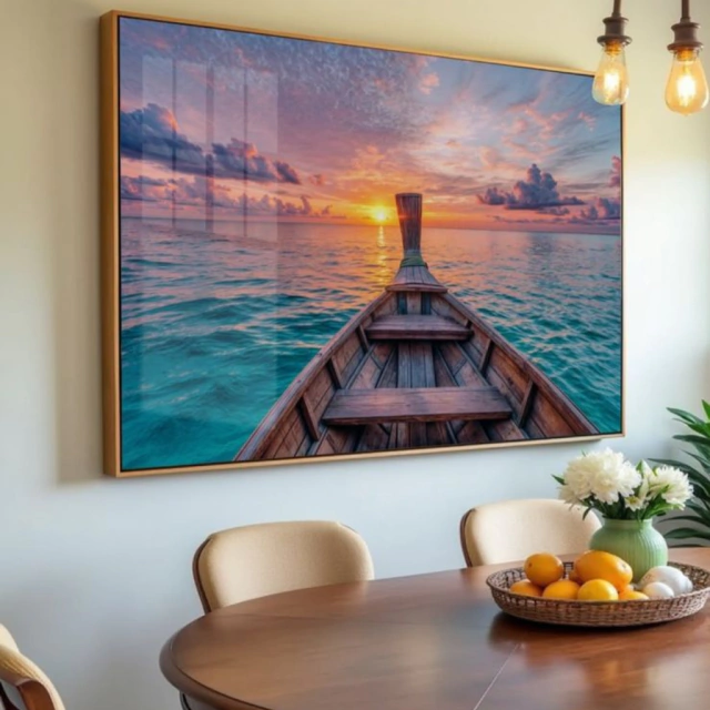 QUADRO HORIZONTE AZUL — quadro decorativo