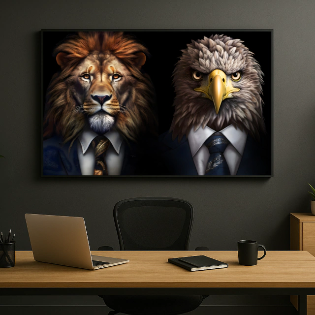 QUADRO LIDERANÇA E CORAGEM — quadro decorativo