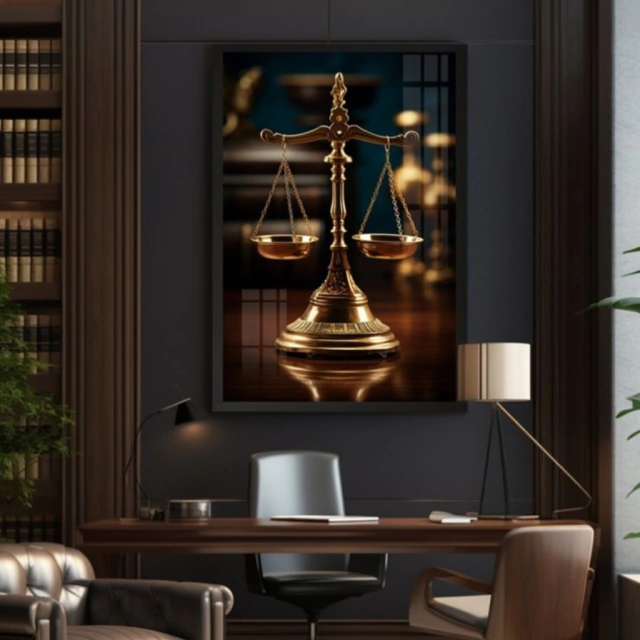 QUADRO O EQUILÍBRIO DA LEI — quadro decorativo