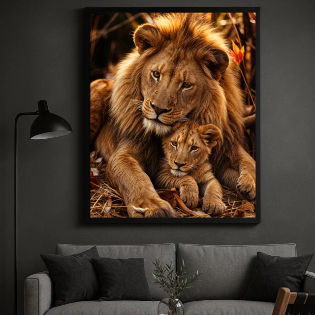 QUADRO O LEÃO PROTETOR — quadro decorativo