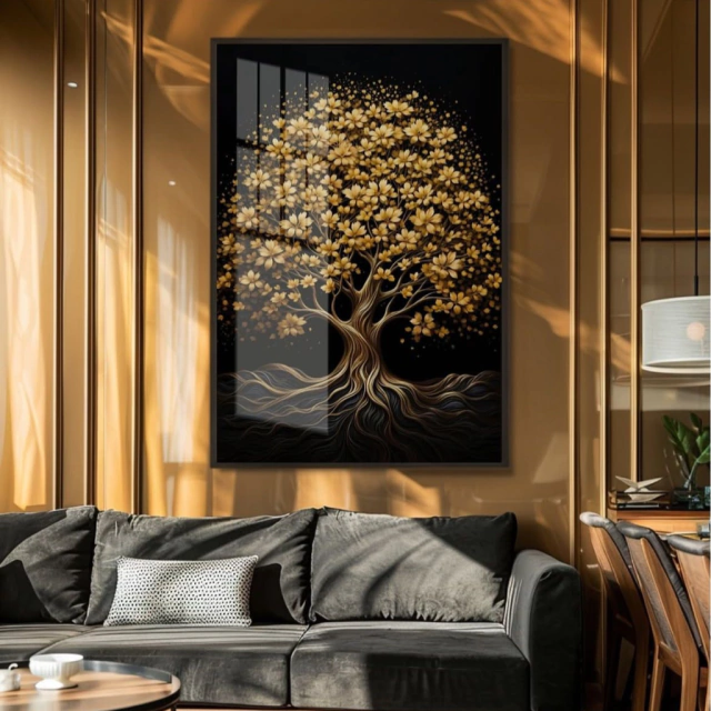 QUADRO RAÍZES DE OURO — quadro decorativo