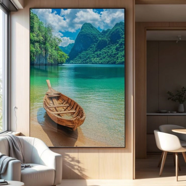 QUADRO REFLEXOS DO BARCO — quadro decorativo